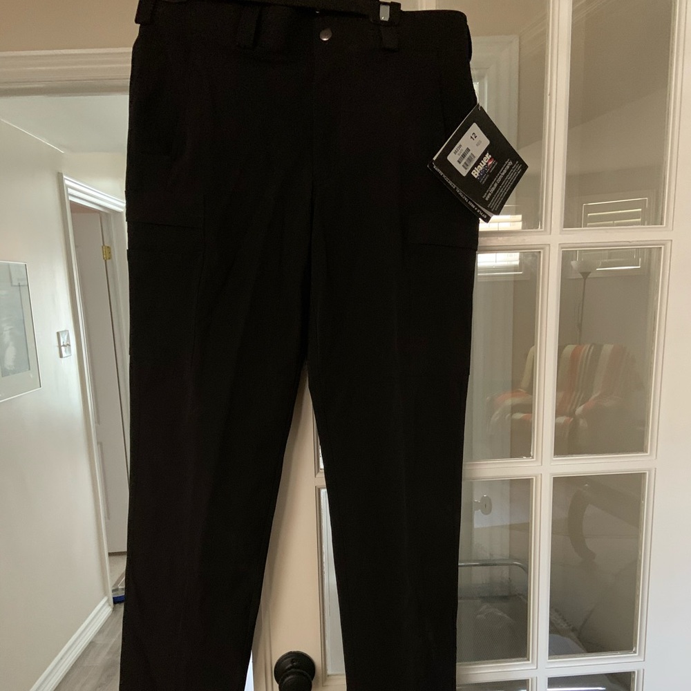 Black stretch casual pants